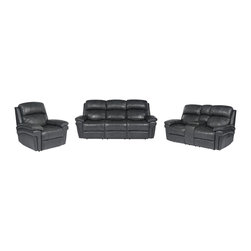 Sunset Trading - 3-Pc Reclining Living Room Set with Power Headrests - Living Room Furniture Sets