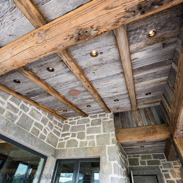 Reclaimed Douglas Fir Timber Frame: Original Smooth Planed Patina