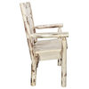 Montana Woodworks Transitional Solid Wood Captain's Chair in Natural
