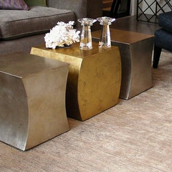 Sculpted Steel Coffee Tables - Coffee And Accent Tables