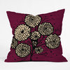 Julia Da Rocha Letters And Flowers Outdoor Throw Pillow
