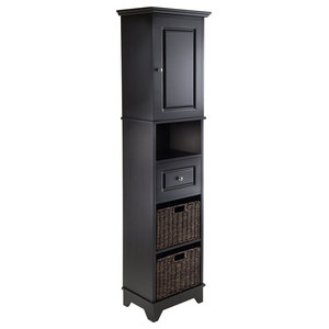 Passage From India Reclaimed Wood Hand Carved Skinny Storage