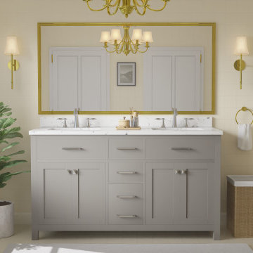 Caroline 60'' Grey Bathroom Vanity