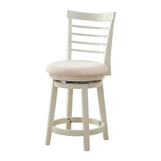 Powell Furniture - Powell Furniture Harbour 24" Swivel Counter Stool in White - Bar Stools and Counter Stools