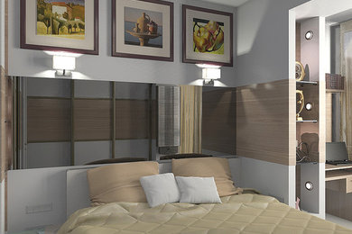 Спальня и лоджия в современном стиле