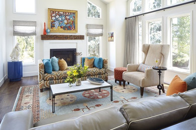 Living room - contemporary living room idea in Denver