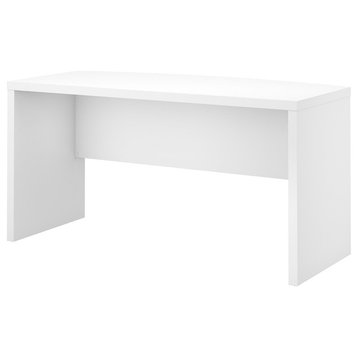 Echo 60" Bow Front Desk, Pure White, Office By Kathy Ireland