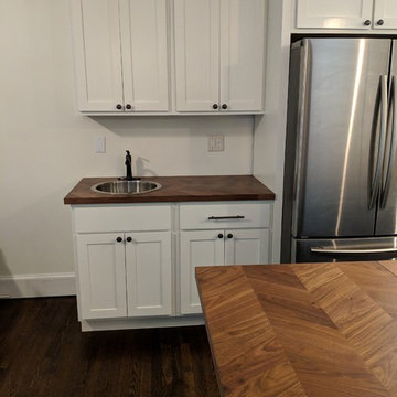Kitchen Backsplash, Window, and Shelving