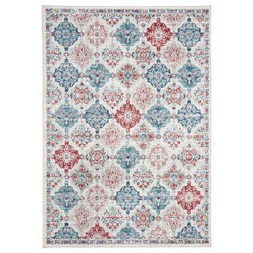 Safavieh Brentwood Collection BNT815 Rug, Cream/Blue, 6'x9'