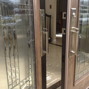 Satin Nickel Handles on Front Entry Doors Pepper Pike Ohio