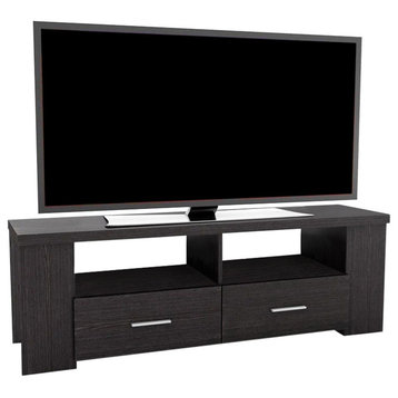 Atlin Designs Contemporary Engineered Wood TV Stand for TVs up to 75" in Black