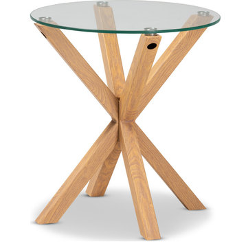 Lida End Table - Clear, Natural