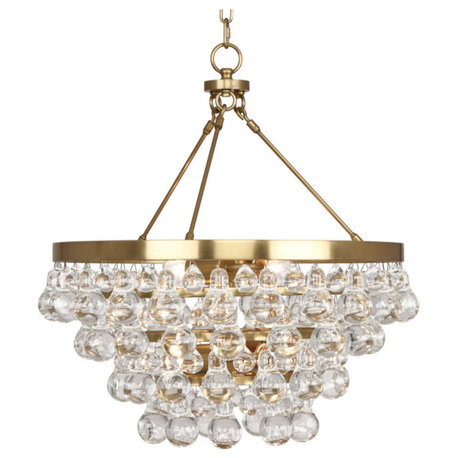 Bling Chandelier, Antique Brass