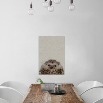 "Cute Porcupine" Painting Print on Wrapped Canvas