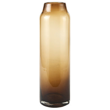 Amrita Gold And Brown Glass Vase, 16"