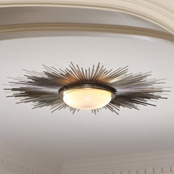 Sunburst Light Fixture &ndash; Nickel | Pulp Home - Ceiling Lighting