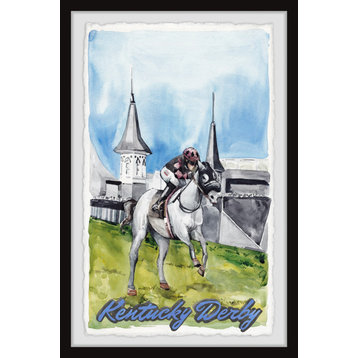 "Kentucky Derby" Framed Painting Print, 8x12