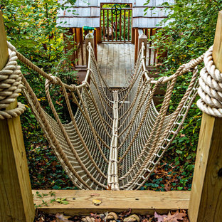 Design ideas for a country garden in DC Metro with with outdoor playset.