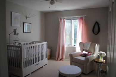 Inspiration for a transitional nursery remodel in Chicago