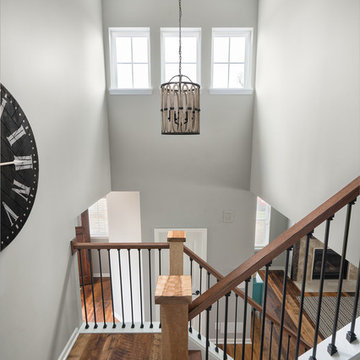 Open Floor Plan Neutral Interior Transitional Farmhouse