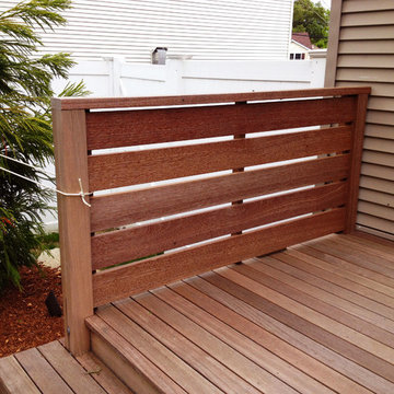 Custom wood railing and deck