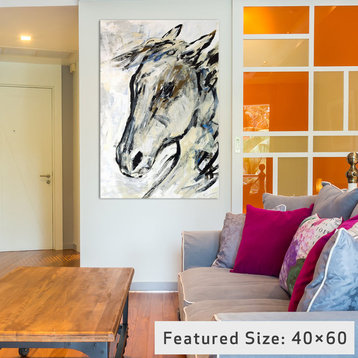 "Picasso's Horse II" Print by Julian Spencer, 40"x26"x1.5"