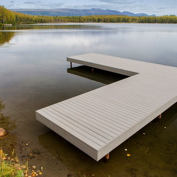 L-Shaped Trex Dock in Wasilla, Alaska by Treeline Construction