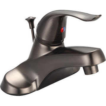 Banner Lavatory Faucet With Single Flared Handle, Oil Rubbed Bronze