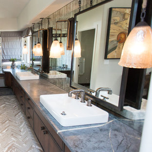 75 Beautiful Stone Slab Brick Floor Bathroom Pictures Ideas Houzz