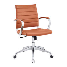 Jive Mid Back Faux Leather Office Chair, Terracotta