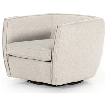 Rashi Swivel Chair, Fallon Linen