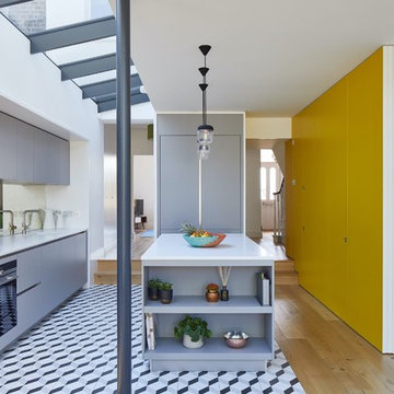 Grey Kitchen Island