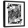 Jack of Clubs Playing Card Framed Canvas Wall Art, 16"x20"