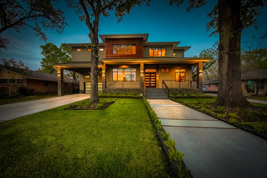 Example of a minimalist home design design in Houston