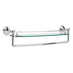 Delta Cassidy 24&Prime; Glass Shelf with Bar - Bathroom Shelves