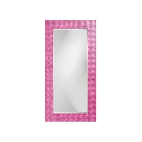 Howard Elliott Rectangle Lancelot Mirror, Hot Pink