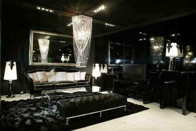 Inspiration for a mid-century modern living room remodel in Miami