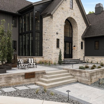 Formal Contemporary Front Entry Garden | Dream Home Landscape Design