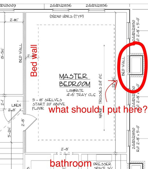 What do you have opposite of your bed wall if no tv?