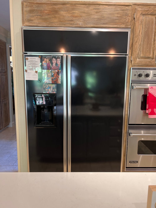 changing the finish on my GE profile builtin Refrigerator