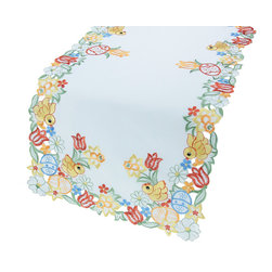 Xia Home Fashions - Spring Chicks 15"x 72" Table Runner - Table Runners