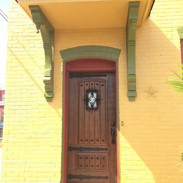 Rustic Fiberglass "Walnut" Entry Door