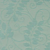 Teal Vines And Leaves Outdoor Indoor Marine Upholstery Fabric By The Yard