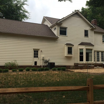 South Charlotte HardiePlank Siding and Custom Cedar Pergola