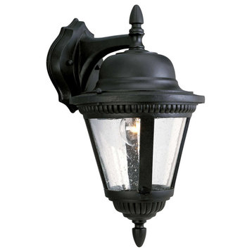 Westport 1 Light Outdoor Wall Light, Black, Standard Lamping