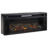 43" Electric Fireplace Insert With Log Set Look, Black