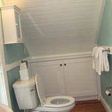 bathrooms with sloped ceiling
