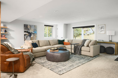 Inspiration for a modern family room remodel in Minneapolis