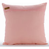Pink Cotton Linen 18"x18" Textured Pintucks Pillow Cover, Candy Floss