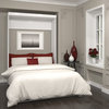 Pemberly Row 59" Contemporary Wood/Metal Full Wall Bed in White